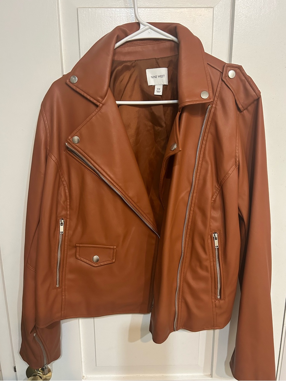 Nine West Leather Moto Jacket
